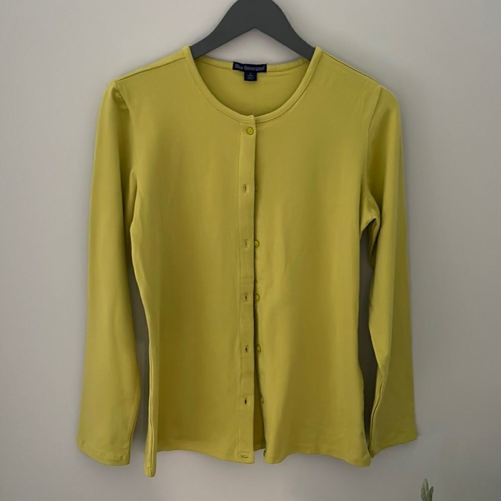 Nwt Blue Generation Button Down Knit Top. Size Small. Celadon Green